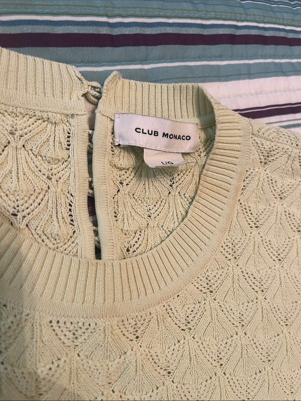 Club Monaco Light Green Summer Sweater - Picture 8 of 8